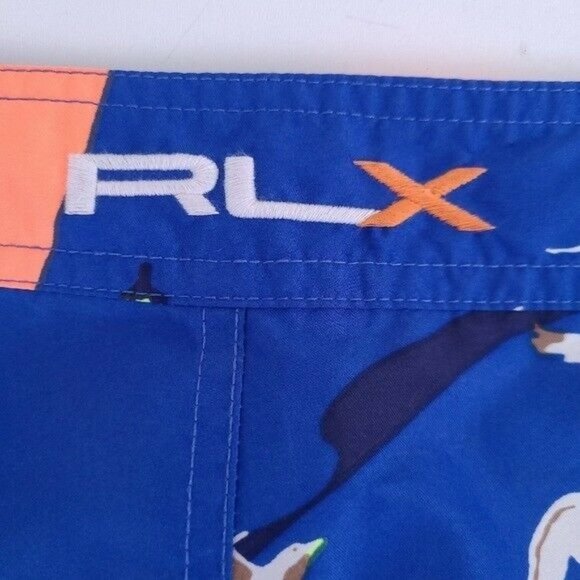 RLX Ralph Lauren Mens Swim Trunks Board Shorts Size 38 Sail Boats - Picture 4 of 7